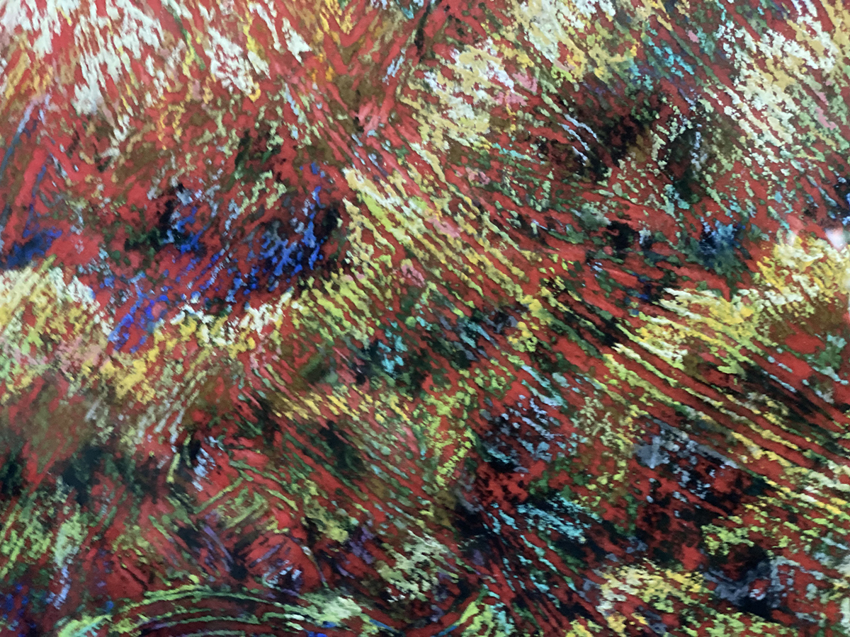 Close Up of Pastel on Board by Jackie Gibbins