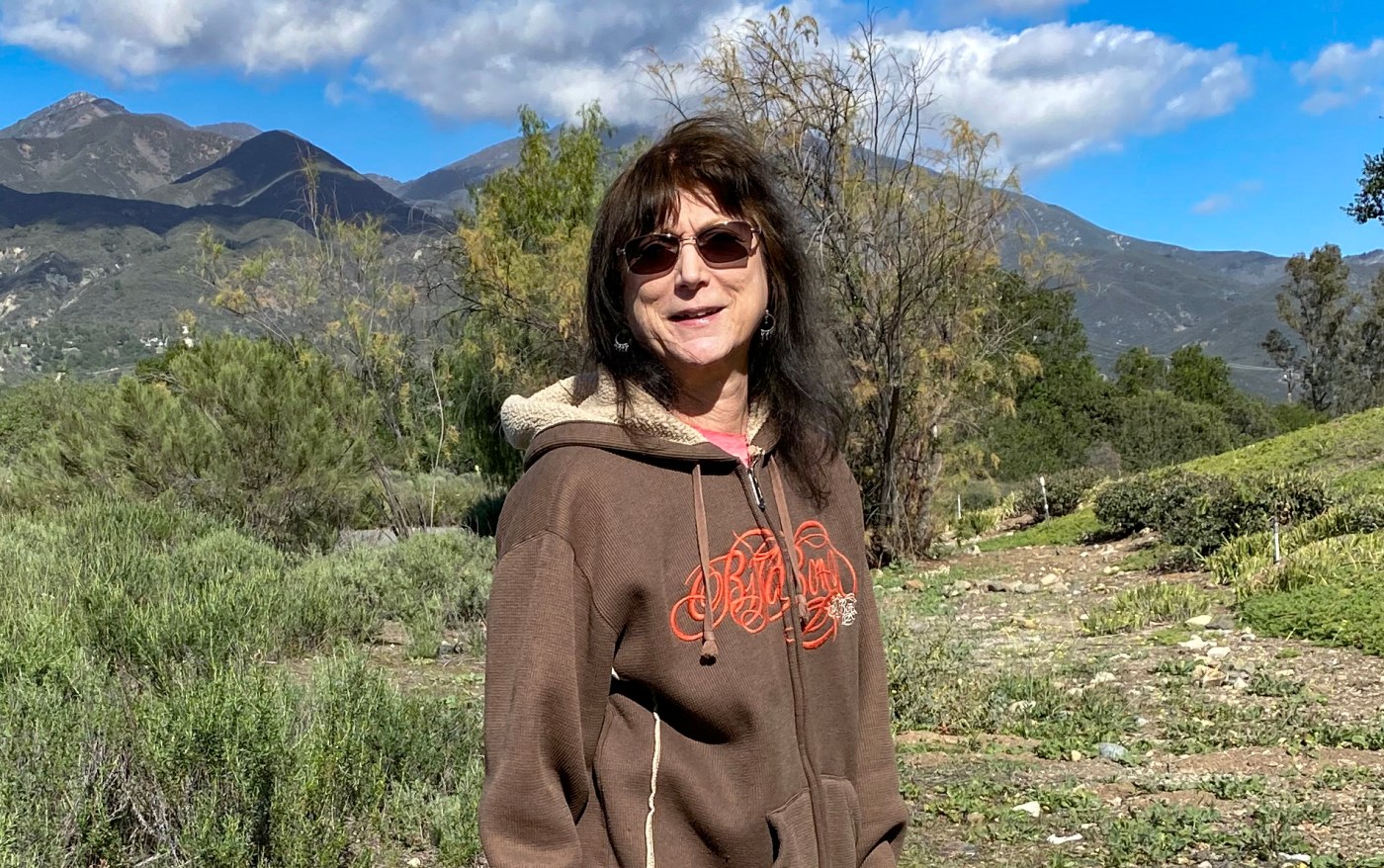 Friend Laura in Trabuco Canyon Winter