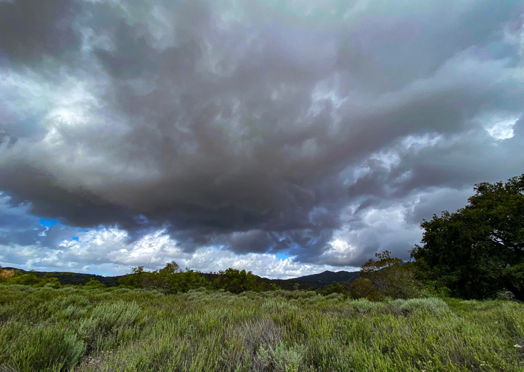 Spring rain clouds over trabuco canyon 